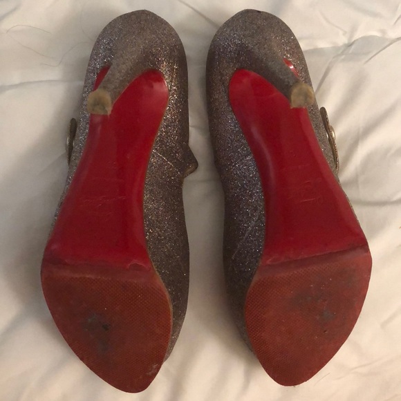 Christian Louboutin Glitter Platform Mary Janes size 39 - Picture 6 of 13